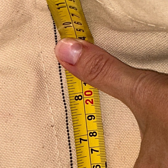 Vintage 90s LL Bean Boat & Tote Bag White/Red Canvas XL 
USA Made READ - Picture 8 of 8